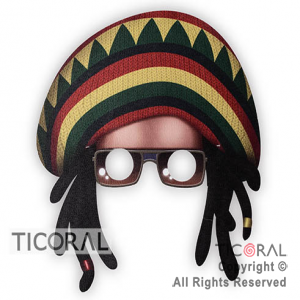 MASCARA TELA HOMBRE CON RASTAS x 1